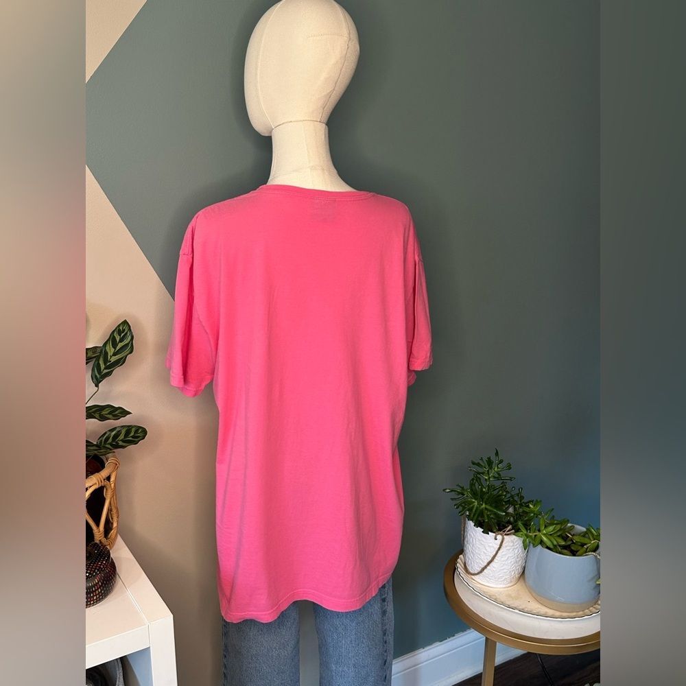 Ralph Lauren Polo T-Shirt Preppy Pink Classic Crewneck Iconic Pony Logo size L - Picture 6 of 8